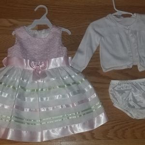 Bonnie jean dress w/cardigan